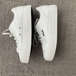 FILA white sneakers, size 7